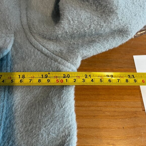 Joie Womens Fleece Shacket Fuzzy Button Down Oversized XTRA-SMALL Baby Blue - Picture 7 of 11